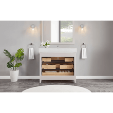 Load image into Gallery viewer, Legion Furniture WS2512-42-DW 42&quot; DREAMY WHITE FINISH SOLID WOOD SINK VANITY WITH 1&quot; ARTIFICIAL STONE TOP