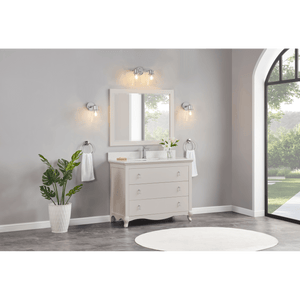 Legion Furniture WS2512-42-DW 42" DREAMY WHITE FINISH SOLID WOOD SINK VANITY WITH 1" ARTIFICIAL STONE TOP