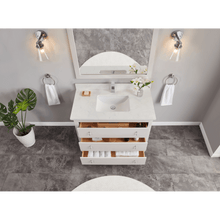 Load image into Gallery viewer, Legion Furniture WS2512-42-DW 42&quot; DREAMY WHITE FINISH SOLID WOOD SINK VANITY WITH 1&quot; ARTIFICIAL STONE TOP