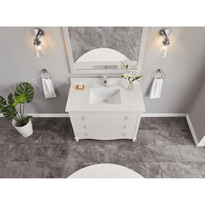 Legion Furniture WS2512-42-DW 42" DREAMY WHITE FINISH SOLID WOOD SINK VANITY WITH 1" ARTIFICIAL STONE TOP