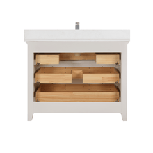 Load image into Gallery viewer, Legion Furniture WS2512-42-DW 42&quot; DREAMY WHITE FINISH SOLID WOOD SINK VANITY WITH 1&quot; ARTIFICIAL STONE TOP