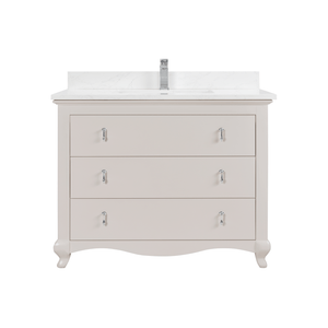 Legion Furniture WS2512-42-DW 42" DREAMY WHITE FINISH SOLID WOOD SINK VANITY WITH 1" ARTIFICIAL STONE TOP