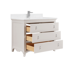 Load image into Gallery viewer, Legion Furniture WS2512-42-DW 42&quot; DREAMY WHITE FINISH SOLID WOOD SINK VANITY WITH 1&quot; ARTIFICIAL STONE TOP