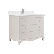 Load image into Gallery viewer, Legion Furniture WS2512-42-DW 42&quot; DREAMY WHITE FINISH SOLID WOOD SINK VANITY WITH 1&quot; ARTIFICIAL STONE TOP