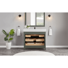 Load image into Gallery viewer, Legion Furniture WS2512-42-PG 42&quot; PEWTER GREEN FINISH SOLID WOOD SINK VANITY  WITH 1&#39; ARTIFICIAL STONE TOP