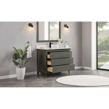 Load image into Gallery viewer, Legion Furniture WS2512-42-PG 42&quot; PEWTER GREEN FINISH SOLID WOOD SINK VANITY  WITH 1&#39; ARTIFICIAL STONE TOP