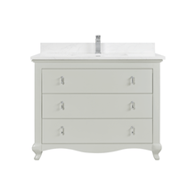 Load image into Gallery viewer, Legion Furniture WS2512-42-SS 42&quot; SILVER STRAND FINISH SOLID WOOD SINK VANITY WITH 1&quot; ARTIFICIAL STONE TOP