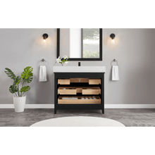 Load image into Gallery viewer, Legion Furniture WS2512-42-TB 42&quot; TRICORN BLACK FINISH SOLID WOOD SINK VANITY WITH 1&quot; ARTIFICIAL STONE TOP