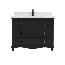 Load image into Gallery viewer, Legion Furniture WS2512-42-TB 42&quot; TRICORN BLACK FINISH SOLID WOOD SINK VANITY WITH 1&quot; ARTIFICIAL STONE TOP