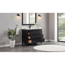 Load image into Gallery viewer, Legion Furniture WS2512-42-TB 42&quot; TRICORN BLACK FINISH SOLID WOOD SINK VANITY WITH 1&quot; ARTIFICIAL STONE TOP