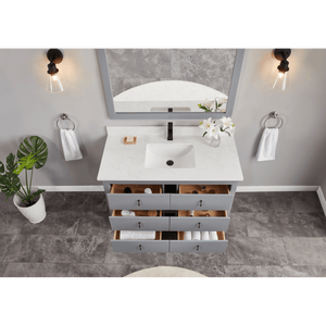 Legion Furniture WS2512-48-CD 48" CADET FINISH SOLID WOOD SINK VANITY  WITH 1' ARTIFICIAL STONE TOP