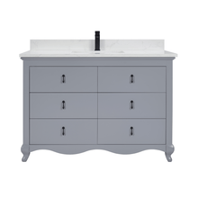 Load image into Gallery viewer, Legion Furniture WS2512-48-CD 48&quot; CADET FINISH SOLID WOOD SINK VANITY  WITH 1&#39; ARTIFICIAL STONE TOP