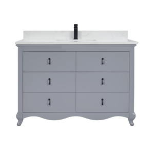 Legion Furniture WS2512-48-CD 48" CADET FINISH SOLID WOOD SINK VANITY  WITH 1' ARTIFICIAL STONE TOP