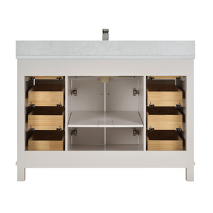 Legion Furniture WS2515-48-DW 48" DREAMY WHITE FINISH SOLID WOOD SINK VANITY  WITH 1' ARTIFICIAL STONE TOP