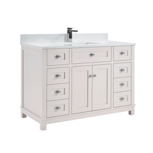 Load image into Gallery viewer, Legion Furniture WS2515-48-DW 48&quot; DREAMY WHITE FINISH SOLID WOOD SINK VANITY  WITH 1&#39; ARTIFICIAL STONE TOP