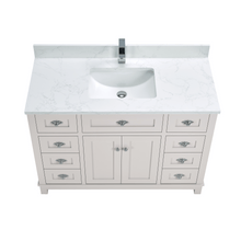 Load image into Gallery viewer, Legion Furniture WS2515-48-DW 48&quot; DREAMY WHITE FINISH SOLID WOOD SINK VANITY  WITH 1&#39; ARTIFICIAL STONE TOP