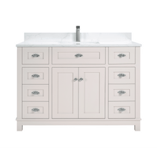 Load image into Gallery viewer, Legion Furniture WS2515-48-DW 48&quot; DREAMY WHITE FINISH SOLID WOOD SINK VANITY  WITH 1&#39; ARTIFICIAL STONE TOP