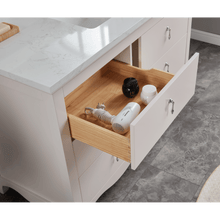 Load image into Gallery viewer, Legion Furniture WS2512-48-DW 48&quot; DREAMY WHITE FINISH SOLID WOOD SINK VANITY WITH 1&quot; ARTIFICIAL STONE TOP