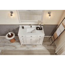 Load image into Gallery viewer, Legion Furniture WS2515-48-DW 48&quot; DREAMY WHITE FINISH SOLID WOOD SINK VANITY  WITH 1&#39; ARTIFICIAL STONE TOP