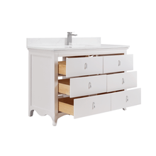 Load image into Gallery viewer, Legion Furniture WS2512-48-DW 48&quot; DREAMY WHITE FINISH SOLID WOOD SINK VANITY WITH 1&quot; ARTIFICIAL STONE TOP