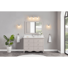 Load image into Gallery viewer, Legion Furniture WS2512-48-DW 48&quot; DREAMY WHITE FINISH SOLID WOOD SINK VANITY WITH 1&quot; ARTIFICIAL STONE TOP