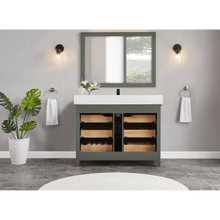 Load image into Gallery viewer, Legion Furniture WS2512-48-PG 48&quot; PEWTER GREEN FINISH SOLID WOOD SINK VANITY  WITH 1&#39; ARTIFICIAL STONE TOP