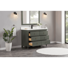 Load image into Gallery viewer, Legion Furniture WS2512-48-PG 48&quot; PEWTER GREEN FINISH SOLID WOOD SINK VANITY  WITH 1&#39; ARTIFICIAL STONE TOP