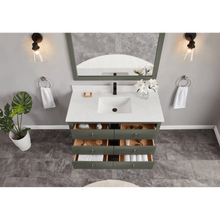 Load image into Gallery viewer, Legion Furniture WS2512-48-PG 48&quot; PEWTER GREEN FINISH SOLID WOOD SINK VANITY  WITH 1&#39; ARTIFICIAL STONE TOP