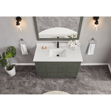 Load image into Gallery viewer, Legion Furniture WS2512-48-PG 48&quot; PEWTER GREEN FINISH SOLID WOOD SINK VANITY  WITH 1&#39; ARTIFICIAL STONE TOP