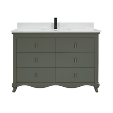 Load image into Gallery viewer, Legion Furniture WS2512-48-PG 48&quot; PEWTER GREEN FINISH SOLID WOOD SINK VANITY  WITH 1&#39; ARTIFICIAL STONE TOP