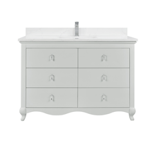 Load image into Gallery viewer, Legion Furniture WS2512-48-SS 48&quot; SILVER STRAND FINISH SOLID WOOD SINK VANITY WITH 1&quot; ARTIFICIAL STONE TOP