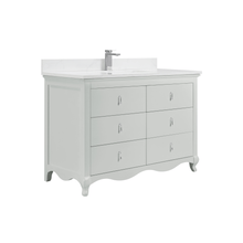 Load image into Gallery viewer, Legion Furniture WS2512-48-SS 48&quot; SILVER STRAND FINISH SOLID WOOD SINK VANITY WITH 1&quot; ARTIFICIAL STONE TOP