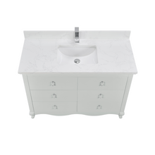 Load image into Gallery viewer, Legion Furniture WS2512-48-SS 48&quot; SILVER STRAND FINISH SOLID WOOD SINK VANITY WITH 1&quot; ARTIFICIAL STONE TOP