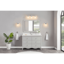 Load image into Gallery viewer, Legion Furniture WS2512-48-SS 48&quot; SILVER STRAND FINISH SOLID WOOD SINK VANITY WITH 1&quot; ARTIFICIAL STONE TOP