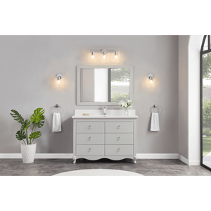 Legion Furniture WS2512-48-SS 48" SILVER STRAND FINISH SOLID WOOD SINK VANITY WITH 1" ARTIFICIAL STONE TOP