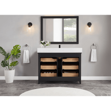 Load image into Gallery viewer, Legion Furniture WS2512-48-TB 48&quot; TRICORN BLACK FINISH SOLID WOOD SINK VANITY WITH 1&quot; ARTIFICIAL STONE TOP