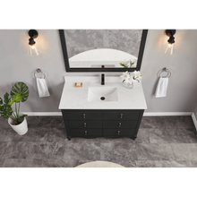 Load image into Gallery viewer, Legion Furniture WS2512-48-TB 48&quot; TRICORN BLACK FINISH SOLID WOOD SINK VANITY WITH 1&quot; ARTIFICIAL STONE TOP