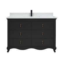 Load image into Gallery viewer, Legion Furniture WS2512-48-TB 48&quot; TRICORN BLACK FINISH SOLID WOOD SINK VANITY WITH 1&quot; ARTIFICIAL STONE TOP