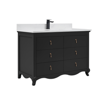 Load image into Gallery viewer, Legion Furniture WS2512-48-TB 48&quot; TRICORN BLACK FINISH SOLID WOOD SINK VANITY WITH 1&quot; ARTIFICIAL STONE TOP