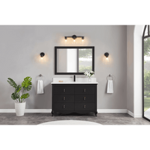 Load image into Gallery viewer, Legion Furniture WS2512-48-TB 48&quot; TRICORN BLACK FINISH SOLID WOOD SINK VANITY WITH 1&quot; ARTIFICIAL STONE TOP