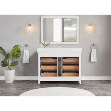 Load image into Gallery viewer, Legion Furniture WS2512-48-W 48&quot; WHITE FINISH SOLID WOOD SINK VANITY WITH 1&quot; ARTIFICIAL STONE TOP