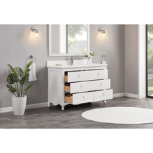 Load image into Gallery viewer, Legion Furniture WS2512-48-W 48&quot; WHITE FINISH SOLID WOOD SINK VANITY WITH 1&quot; ARTIFICIAL STONE TOP