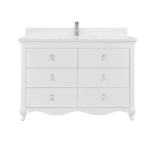 Load image into Gallery viewer, Legion Furniture WS2512-48-W 48&quot; WHITE FINISH SOLID WOOD SINK VANITY WITH 1&quot; ARTIFICIAL STONE TOP