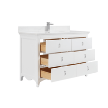 Load image into Gallery viewer, Legion Furniture WS2512-48-W 48&quot; WHITE FINISH SOLID WOOD SINK VANITY WITH 1&quot; ARTIFICIAL STONE TOP