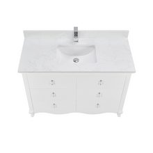 Load image into Gallery viewer, Legion Furniture WS2512-48-W 48&quot; WHITE FINISH SOLID WOOD SINK VANITY WITH 1&quot; ARTIFICIAL STONE TOP