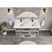 Load image into Gallery viewer, Legion Furniture WS2512-60-CD 60&quot; CADET FINISH SOLID WOOD SINK VANITY  WITH 1&#39; ARTIFICIAL STONE TOP