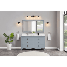 Load image into Gallery viewer, Legion Furniture WS2512-60-CD 60&quot; CADET FINISH SOLID WOOD SINK VANITY  WITH 1&#39; ARTIFICIAL STONE TOP