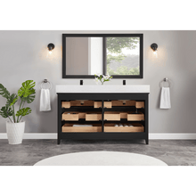Load image into Gallery viewer, Legion Furniture WS2512-60-TB 60&quot; TRICORN BLACK FINISH SOLID WOOD SINK VANITY WITH 1&quot; ARTIFICIAL STONE TOP