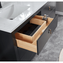 Load image into Gallery viewer, Legion Furniture WS2512-60-TB 60&quot; TRICORN BLACK FINISH SOLID WOOD SINK VANITY WITH 1&quot; ARTIFICIAL STONE TOP