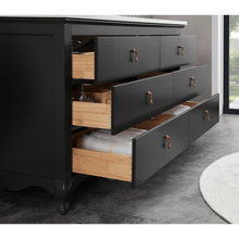 Load image into Gallery viewer, Legion Furniture WS2512-60-TB 60&quot; TRICORN BLACK FINISH SOLID WOOD SINK VANITY WITH 1&quot; ARTIFICIAL STONE TOP